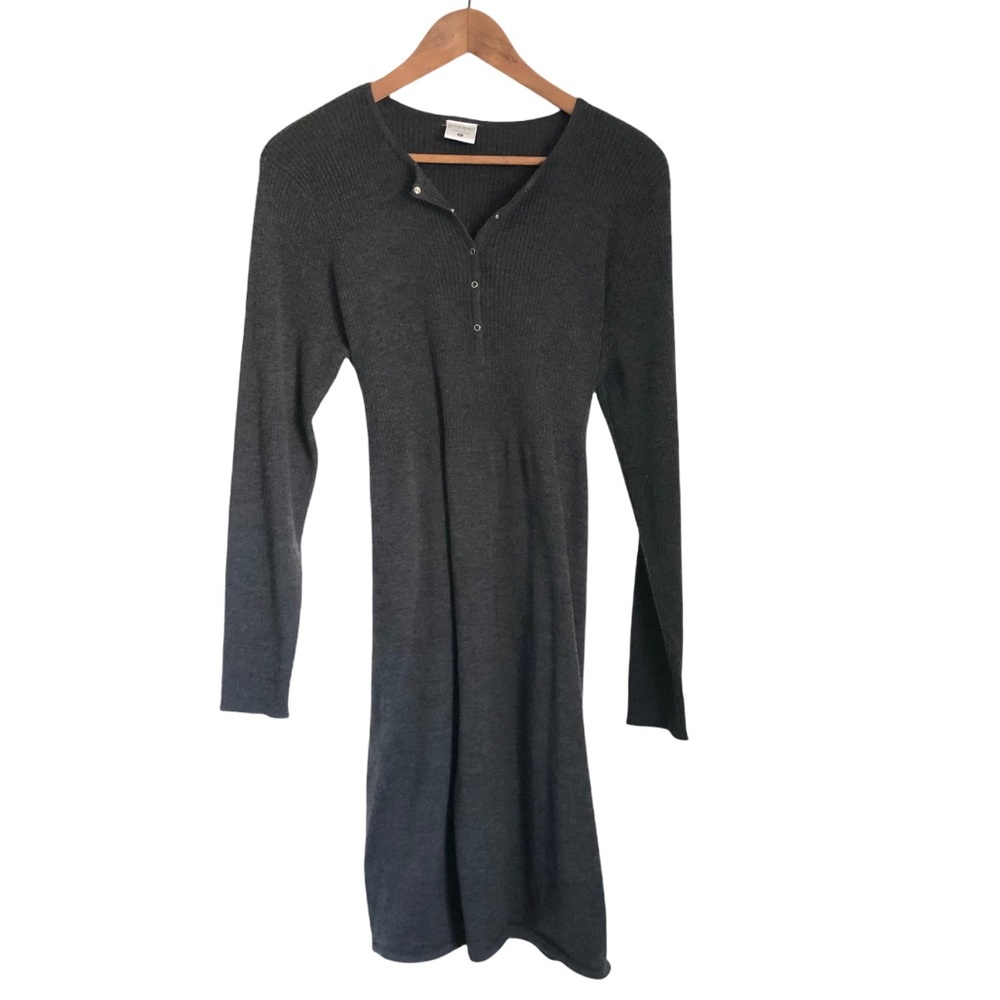 Motherhood Maternity Henley Rib Hacci Knit Sweater Dress